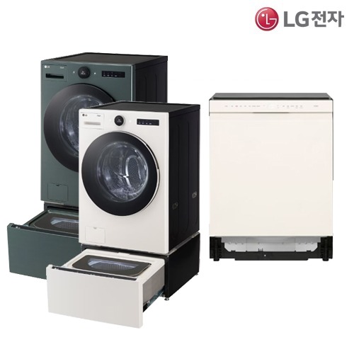 [5트리플]LG 오브제 트윈워시 세탁기(25kg+4kg)+식기세척기